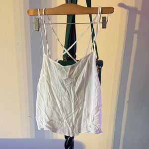 Divided White Camisole Top